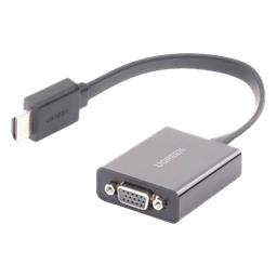 Adaptador HDMI a VGA / 1080P@60Hz / Audio 3.5mm / Alimentación Micro USB / Cable 0.82 ft / Plug & Play