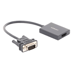 Adaptador VGA a HDMI / 1080P@60Hz / Audio 3.5mm / USB-C 5V / Cable 15cm (5.91 pulgadas) / 28AWG