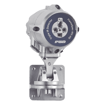 Detector de Flama Triple IR / Sensibilidad 260 ft (79.2 m) / Detección 1.3 s / HD 100 ft (30.5 m) / IR3-HD Hidrocarburos / 40 ms Explosiones