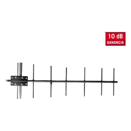 Antena base UHF direccional / 406-430 MHz / 10 dBd / 6 elementos Yagi / 150W / N hembra / Boom 40' (12.2 m)