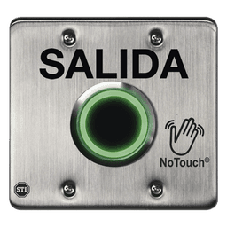 Botón de Salida NoTouch IR / Acero Inoxidable 304 / Salida Doble / Pestillo 0.5-20 s / LED Bicolor / Contacto Seco Tipo C