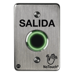 Botón de Salida No-Touch IR / Acero Inoxidable 304 Grado Médico / Contacto Seco C / LED Bicolor / 4.5 x 4.5 in