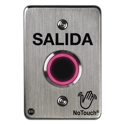 Botón de Salida No-Touch IR / Acero Inoxidable 304 Grado Médico / Contacto Seco C / LED Bicolor / 4.5 x 4.5 in