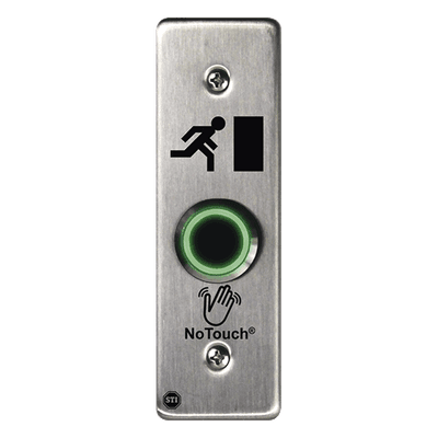 Interruptor IR sin contacto / Acero inoxidable 304 grado médico / Montaje delgado 4.5x4.5 pulgadas / Temporizador 0.5-20 seg / Contacto forma C