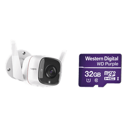 Kit de Cámara IP Wi-Fi / 2 Megapixel / Full HD 1080p / Audio Bidireccional / Detección de Movimiento / Micro SD 32 GB
