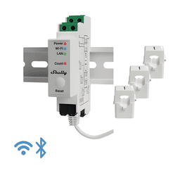Medidor de Energía Trifásico / Wi-Fi 802.11 b/g/n / Ethernet RJ45 / Riel DIN / 120 A por Fase / Memoria 60 Días