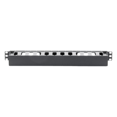 Organizador de Cables Horizontal / 1U / Rack 19" / Plástico ABS Resistente / Pintura Electrostática Negra