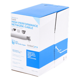 Bobina de Cable / Cat5e / 24 AWG / 305 m (1000 ft) / UL / Gris / Interior / PoE / Videovigilancia