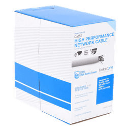 Bobina de Cable / Cat5e / 24 AWG / 305 m (1000 ft) / UL / Gris / Interior / PoE / Videovigilancia