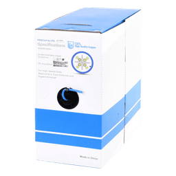 Bobina de Cable Cat6 / 305 m (1000 ft) / 24 AWG / CM / 250 MHz / UTP / Azul