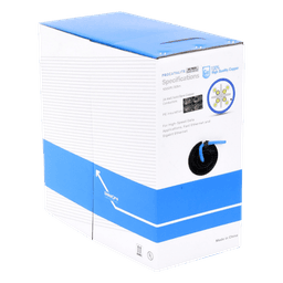 Bobina de Cable Cat6 / 305 m (1000 ft) / 24 AWG / CM / 250 MHz / UTP / Azul