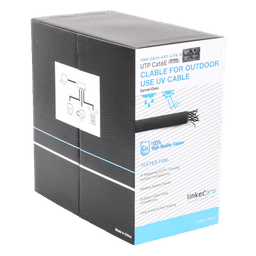 Bobina de Cable / Cat6 / 305 m (1000 ft) / 24 AWG / UTP / Intemperie / PVC / Negro