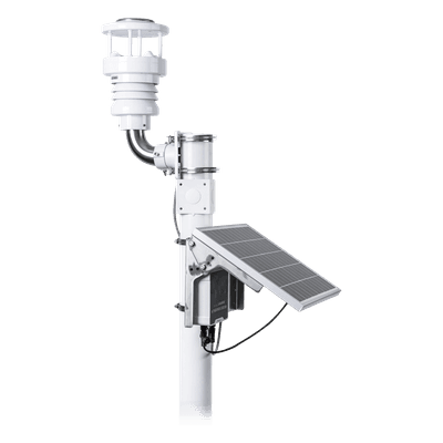 Estación Meteorológica LoRaWAN / Transmisión hasta 15 km (9.3 mi) / Panel Solar y Batería / IP65-IP67 / 19,000 Registros Históricos