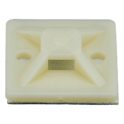Montaje Adhesivo para Bridas / 25 x 25 mm (0.98 x 0.98 in) / Nylon 6.6 V-2 / 4 Vías / Interior y Exterior / Paquete 100 pz