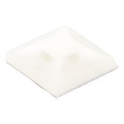 Montaje Adhesivo para Bridas / 25 x 25 mm (0.98 x 0.98 in) / Nylon 6.6 V-2 / 4 Vías / Interior y Exterior / Paquete 100 pz