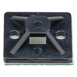 Montaje Adhesivo para Bridas / 4 Vías / 25 x 25 mm (0.98 x 0.98 in) / Nylon 6.6 V-2 / Interior y Exterior / Paquete 100 pz