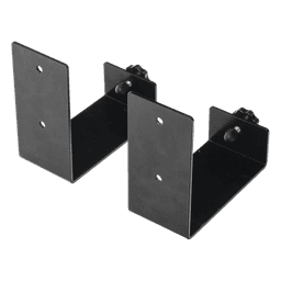 Kit de Ménsulas para Backup / 120 x 120 mm (4.7 x 4.7 in) / Soporte 100 mm (3.9 in) / Montaje en Pared / Metal Negro