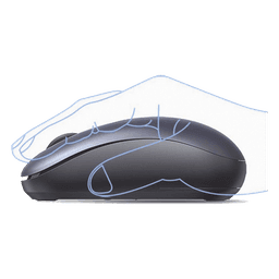 Mouse Inalámbrico / 2.4 GHz / 4 Niveles DPI 800-2400 / Alcance 10 m (32.8 ft) / 3 Botones Silenciosos / Multiplataforma