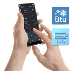 Calculadora de Capacidad de Enfriamiento / Cálculo BTU / Zonificación Geográfica / Conversión Toneladas Refrigeración / Android iOS