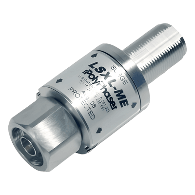 Protector Coaxial RF / 1.8-3.8 GHz + 4.2-6.0 GHz / N Macho-Hembra / Bloqueo DC / IP65 / 10W
