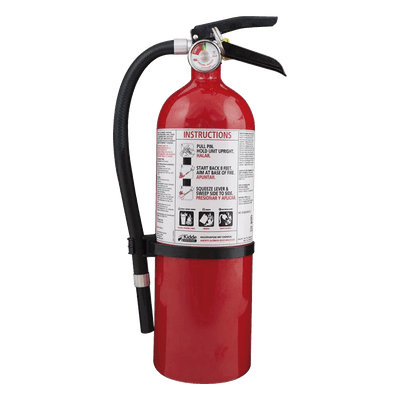 Extintor desechable / Polvo químico seco multipropósito / 4 lb / Clase A-B-C / UL 2-A:10-B:C / Uso residencial (Living Area)