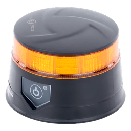 Baliza LED Recargable / Color Ámbar / IP67 / 12-24 V / 7 Patrones de Destello / Montaje Magnético y Succión