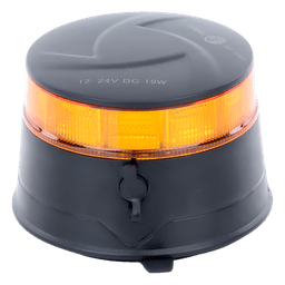 Baliza LED Recargable / Color Ámbar / IP67 / 12-24 V / 7 Patrones de Destello / Montaje Magnético y Succión