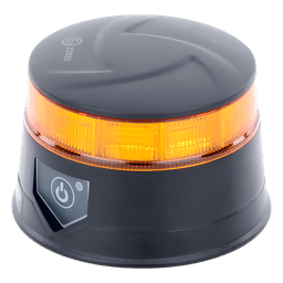 Baliza LED Recargable / Color Ámbar / IP67 / 12-24 V / 7 Patrones de Destello / Montaje Magnético y Succión