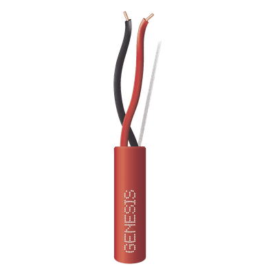 Cable para Incendio / 2x16 AWG / Par Trenzado / Plenum FPLP / 305 m (1000 ft) / Rojo