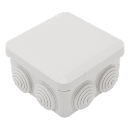 Caja de Derivación Estanca / 7 Glándulas de Goma / IP55 / 89 x 89 x 50 mm / -40 a 120°C / Protección EMI