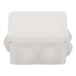 Caja de Derivación Estanca / 7 Glándulas de Goma / IP55 / 89 x 89 x 50 mm / -40 a 120°C / Protección EMI