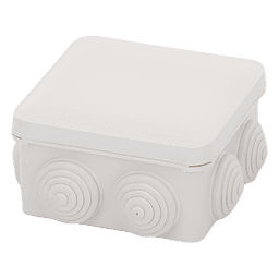 Caja de Derivación Estanca / 7 Glándulas de Goma / IP55 / 89 x 89 x 50 mm / -40 a 120°C / Protección EMI