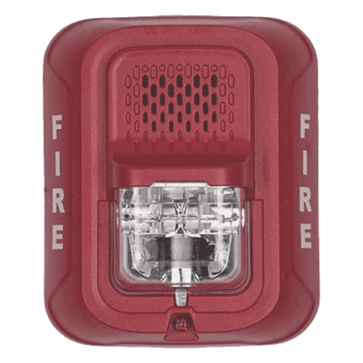 Sirena con estroboscopio / 4 hilos / pared / 12 o 24 Vcd / candela 15-185 cd / 88+ dBA a 16 V / compatible SpectrAlert / Serie L