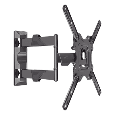 Soporte de Pared Articulado / Pantallas 32" a 55" / VESA 100x100 a 400x400 mm / Carga 27.2 kg (60 lbs) / Extensión 5 a 40 cm / Giro 180° / Inclinación +8° a -5°