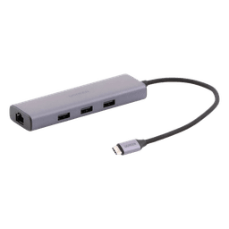 Hub USB-C 6 en 1 / 3 Puertos USB-A 3.0 (5 Gbps) / HDMI 4K@30Hz / PD 100W / Gigabit Ethernet / Aluminio