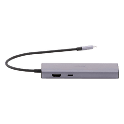 Hub USB-C 6 en 1 / 3 Puertos USB-A 3.0 (5 Gbps) / HDMI 4K@30Hz / PD 100W / Gigabit Ethernet / Aluminio