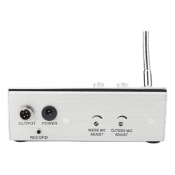 Sistema de Intercomunicación de Ventanilla / Audio Bidireccional / Captación 50 cm / Micrófono Dual Interior y Exterior / Carcasa de Aluminio Espacial / 12V / 2W