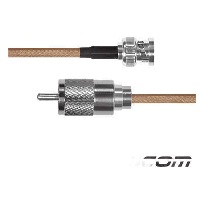 Cable Coaxial Jumper / BNC Macho a UHF Macho / RG142/U / 60 cm (1.97 ft)