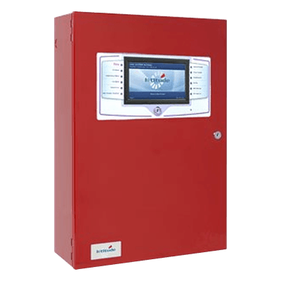 Panel de Detección de Incendio Modular Direccionable / 2 Lazos SLC Expandible a 8 / Pantalla Táctil 7" / Fuente 10.25A 115V / En Inglés / Color Rojo