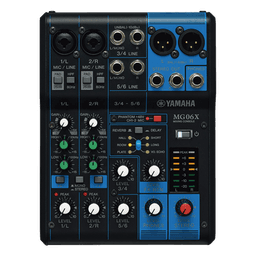 Mezcladora de Audio / 6 Canales / 2 Entradas Micrófono + 4 Entradas Línea / Efectos SPX Integrados / Phantom +48V / Chasis Metálico Compacto