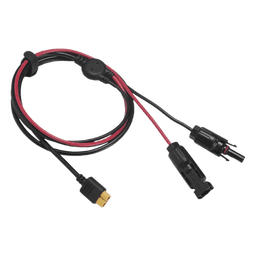 Cable Fotovoltaico / 2.5 m (8.2 ft) / 12 AWG / MC4 Macho-Hembra + XT60 / Negro