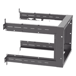 Rack de Montaje en Pared / 19in / Profundidad Ajustable 18-25 in / 9 UR / Rieles Roscados #12-24 / Acero con Recubrimiento en Polvo