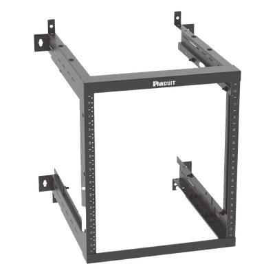 Rack de Montaje en Pared / 19in / Profundidad Ajustable 18-21.5-25in / 12 UR / Rieles Roscados #12-24 Numerados / Acero con Recubrimiento en Polvo