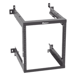 Rack de Montaje en Pared / 19in / Profundidad Ajustable 18-21.5-25in / 12 UR / Rieles Roscados #12-24 Numerados / Acero con Recubrimiento en Polvo