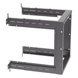 Rack de Montaje en Pared / 19in / Profundidad Ajustable 18-21.5-25in / 12 UR / Rieles Roscados #12-24 Numerados / Acero con Recubrimiento en Polvo