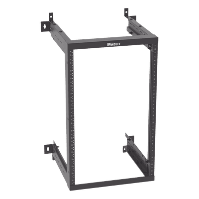Rack de Montaje en Pared / 19 Pulgadas / 18 UR / Profundidad Ajustable 18/21.5/25 Pulgadas / Rieles Roscados #12-24 Numerados / Acero con Recubrimiento en Polvo