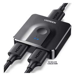 Switch HDMI Bidireccional / 4K 60Hz / HDR / 3D / Dolby Atmos / Metal / Sin Alimentación Externa