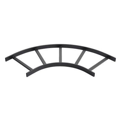 Accesorio de Escalerilla / Curva Horizontal 90° / 12 in de Ancho / Acero Calibre 16 / Acabado Negro RAL 9005