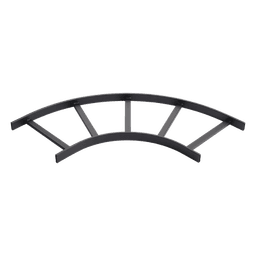 Accesorio de Escalerilla / Curva Horizontal 90° / 12 in de Ancho / Acero Calibre 16 / Acabado Negro RAL 9005