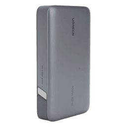 Power Bank / 20000mAh / 100W Max / 3 Salidas USB-C + USB-A / PD 3.0 / QC3.0 / Pantalla Inteligente / Carcasa Ignífuga / Gris